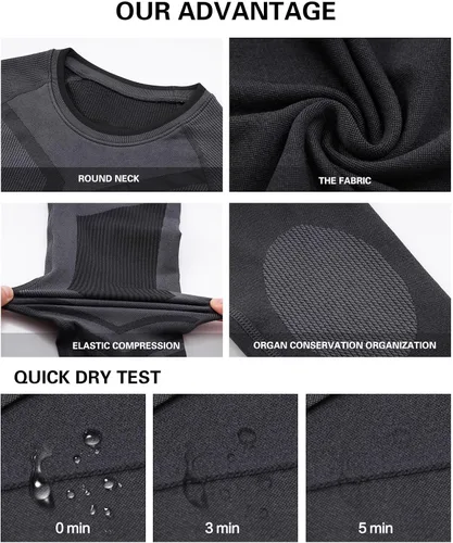 Miniatura 3 de MEETYOO Conjunto de ropa interior térmica para hombre Sport Long Johns Base Layer