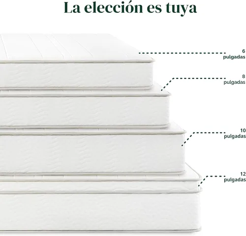 Miniatura 9 de Zinus Colchón híbrido de espuma y resortes de 6 pulgadas [Nueva versión], individual, firmeza media, soporte duradero, espumas y tela seguras