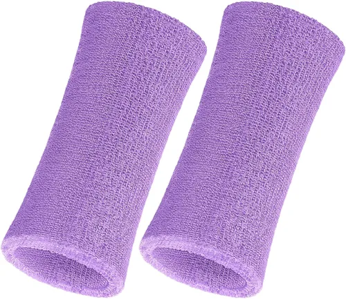 Miniatura 12 de WILLBOND 2 muñequeras de 6 pulgadas para hombres y mujeres, bandas de algodón atléticas de humedad para tenis, baloncesto, correr