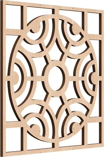 Miniatura 25 de Walton Paneles de pared decorativos de madera con calado, pequeños, 11 3/8 pulgadas de ancho x 11 3/8 pulgadas de alto x 1/4 pulgadas de alto, nogal