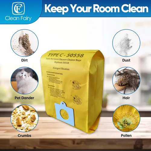 Miniatura 6 de Paquete de 20 bolsas de repuesto Kenmore 53292 tipo C/Q 5055 compatibles con recipientes 81214, 81414, 81614, 81615, 81714, 21814, BC7005, BC3005