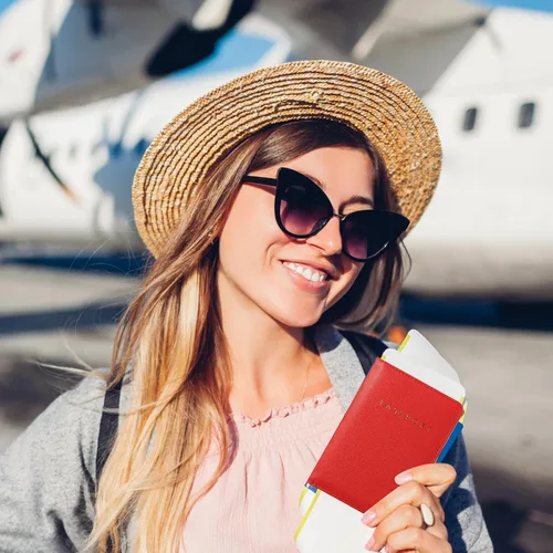 Miniatura 7 de 2 piezas de funda de pasaporte para viaje, impermeable, de cuero, cartera, libro de viaje, artículos esenciales para crucero para mujeres y hombres