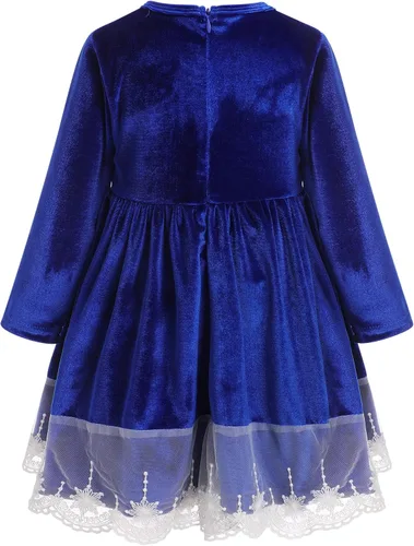 Miniatura 176 de IDOPIP Vestido tutú de terciopelo para niñas pequeñas, vestido de manga larga para princesa, Navidad, cumpleaños, fiesta, boda, vestidos de otoño e