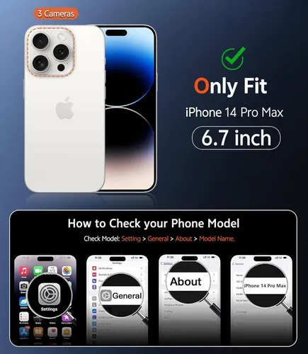Miniatura 962 de FNTCASE Funda para iPhone 13 Pro-Max: Fundas magnéticas transparentes compatibles con Magsafe Slim anti amarillamiento protección contra caídas