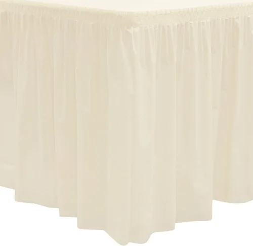 Miniatura 11 de Party Essentials Falda de mesa de plástico desechable resistente, 1 unidad, 29 pulgadas de ancho x 14 pies (168 pulgadas) de largo, amarillo