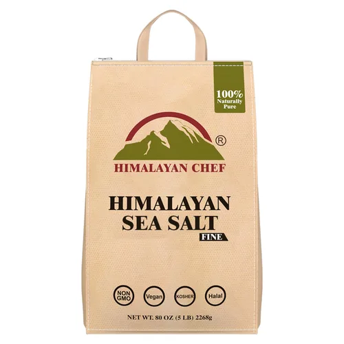 Miniatura 14 de Himalayan Chef Sal marina, granos gruesos, bolsa resellable de 48 onzas – Sal totalmente natural y cosechada a mano sin refinar, sin gluten, sal
