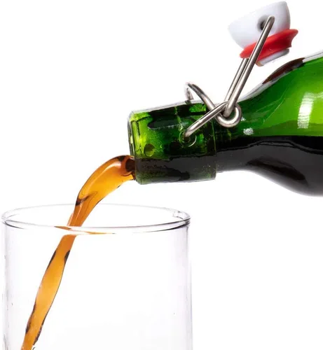 Miniatura 4 de Cocktailor Botellas de cerveza Grolsch de vidrio (paquete de 12, 16.9 onzas/16.9 fl oz) con cierre hermético con tapa abatible/tapones abatibles