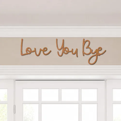 Miniatura 10 de Dripykiaa Letrero de Madera Love You Bye Decoración para el Hogar Decoración Boho Decoración de Pared Expresa Amor y Calidez para tu Familia y Seres