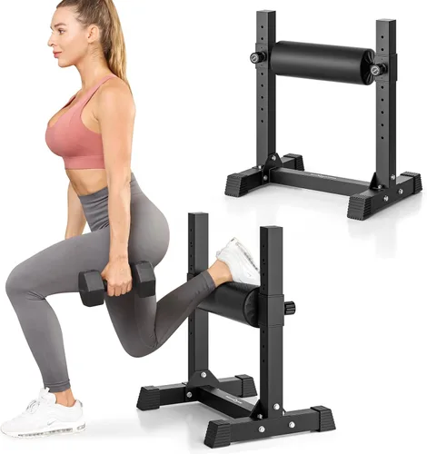 BODYRHYTHM - Soporte de rodillo dividido búlgaro con 9 alturas de rodillo ajustables para sentadillas, estocadas de piernas, entrenamiento de la