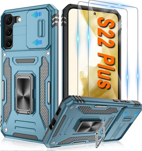 Miniatura 28 de Atump Funda para Motorola Moto G Play 2024 (4G) con [paquete de 2] protector de pantalla HD y cubierta para cámara deslizante, soporte de anillo
