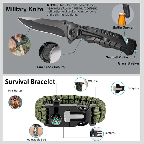 Miniatura 3 de Regalos para hombres, papá, cumpleaños, Navidad, día del padre, equipo y equipo de supervivencia, equipo único de campamento, caza, senderismo, al