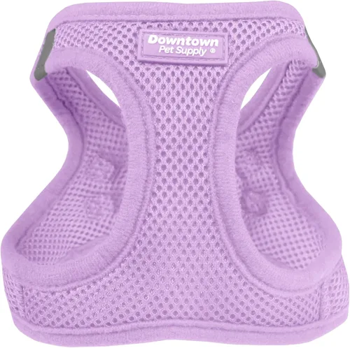 Miniatura 35 de Downtown Pet Supply Arnés para perro sin tirones, tamaño X-Grande, color caqui - Arnés ajustable con tela de malla acolchada y ribete reflectante
