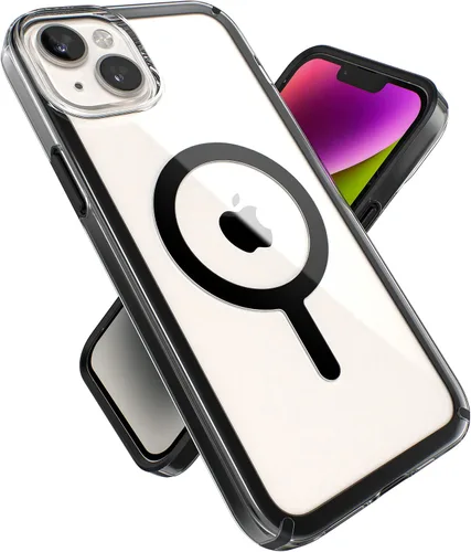 Miniatura 10 de Speck - Funda transparente para iPhone 15 Plus y 14 Plus, delgada, construida para MagSafe, resistente a los arañazos y protección contra caídas
