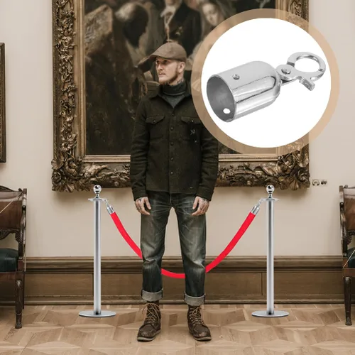 Miniatura 5 de Angoily 2 tapones de extremo de cuerda de acero inoxidable con gancho a presión, clips de mosquetón resistentes para accesorios de cuerda