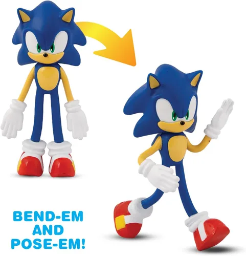 Miniatura 2 de TCG Toys Bend-EMS - Sonic The Hedgehog - ¡Las figuras de acción originales flexibles y posicionables de los años 90 están de vuelta! Excelentes