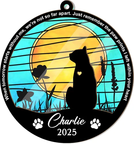Miniatura 4 de Atrapasoles conmemorativo para gatos, regalo de condolencia de mascotas, regalo de condolencia de gatos, recuerdos de recuerdo de mascotas, regalos
