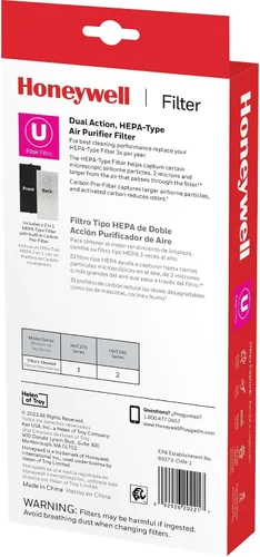 Miniatura 7 de Filtro purificador de aire Honeywell tipo HEPA, U – para las series HHT270 y HHT290