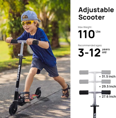 Miniatura 2 de Juguetes de patinete para niños de 6 a 12/3 a 5 años, regalos de Navidad y cumpleaños para niñas y niños, patinete fácil de plegar para niños