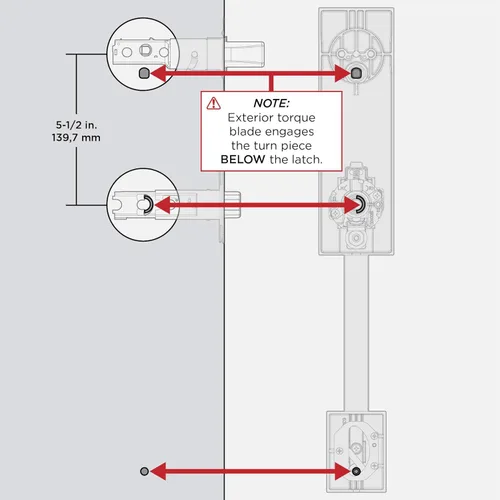 Miniatura 10 de Kwikset Vancouver - Juego de manija y cerrojo de puerta delantera, juego de manijas de entrada exterior con palanca interior reversible, níquel