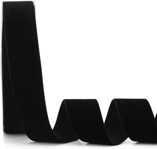 Cinta de terciopelo negro de 1-1/2 pulgadas x 20 yardas, ideal para envolver regalos, lazos para el pelo, Navidad, decoración de fiesta de boda