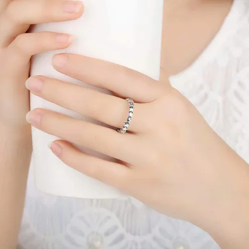 Miniatura 6 de Presentski - Anillo de plata de ley 925 con diseño de estrella apilable