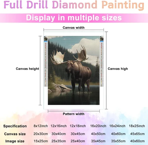 Miniatura 2 de Kit de pintura de diamantes 5D para bricolaje, animales coloridos, taladro completo, kits de pintura de diamantes, arte de diamantes de animales
