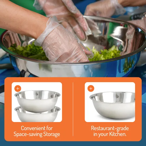 Miniatura 2 de Tiger Chef Juego de cuencos para mezclas resistentes de 30 cuartos de galón, cuencos multiusos para uso doméstico y comercial - Los mejores cuencos