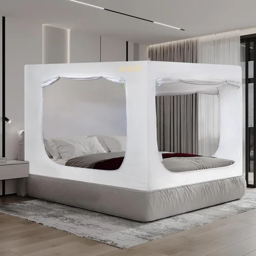 Miniatura 18 de RIYDH Tienda de Cama Twin XL Tienda de Dosel para Cama - Tienda de Ensueño Portátil para Niños y Adultos Tiendas de Dormir Interior 93%