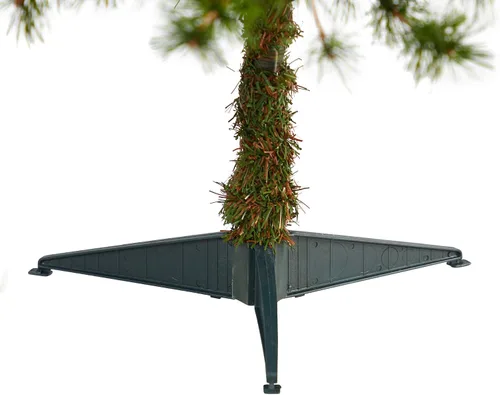 Miniatura 4 de Nearly Natural Árbol de Navidad artificial de pino de montaña de Colorado de 3 pies con 50 luces transparentes, 171 ramas flexibles y piñas de pino