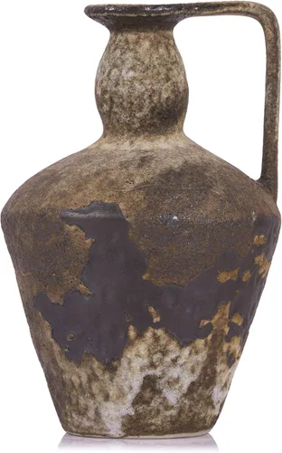 Wabi Sabi - Jarrón vintage oxidado, 9.8 pulgadas de alto Wabi Sabi, decoración rústica de cerámica para centro de mesa, floreros de cerámica