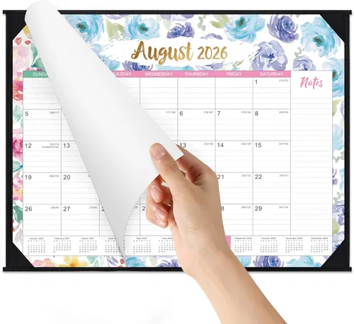 Miniatura 6 de Calendario de escritorio 2026-2027 – julio 2026 – diciembre 2027, calendario de escritorio mensual grande de 18 meses, 22 x 17 pulgadas, almohadilla
