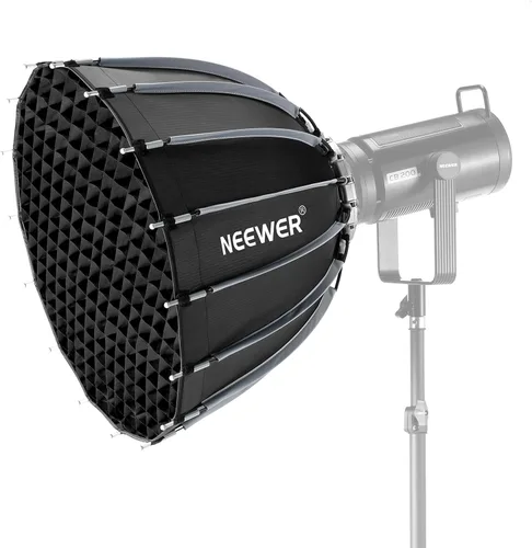 Miniatura 12 de NEEWER 35.4"/90cm Parabolic Softbox Bowens Mount, liberación rápida con difusores/rejilla/bolsa para iluminación continua de video CB60 CB200B MS60