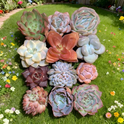 Miniatura 10 de Paquete de 100 plantas suculentas vivas, suculentas surtidas a granel, raíz desnuda a granel, mini plantas suculentas vivas, plantas suculentas