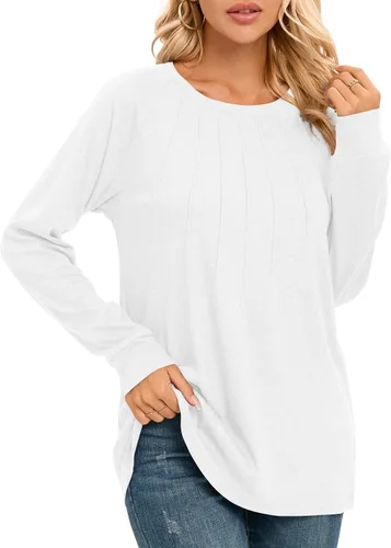Miniatura 4 de NILOUFO Camisas de manga larga para mujer, blusas casuales y elegantes a la moda