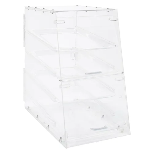 Miniatura 2 de Winco ADC-4 vitrina de pastelería de 4 niveles, acrílico, transparente, mediano