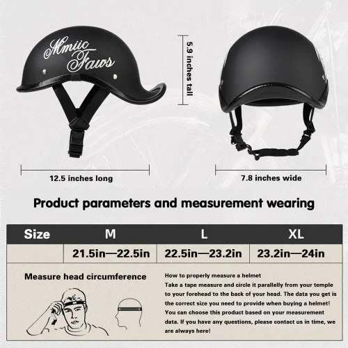 Miniatura 5 de Medio casco de motocicleta vintage, aprobado por el DOT, para adultos, casco convertible vintage para scooters, ciclomotores, cascos de motocicleta