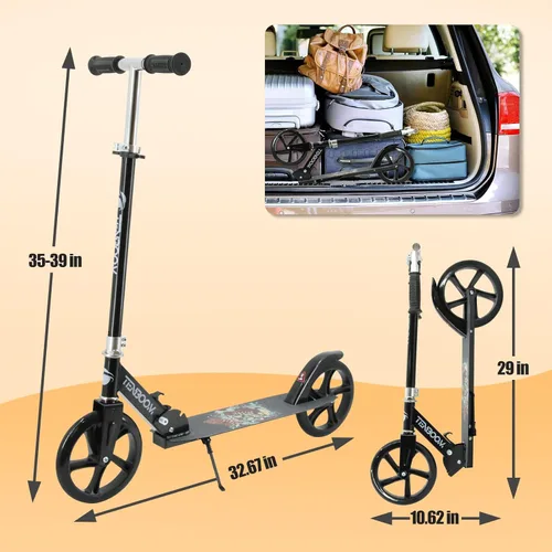 Miniatura 3 de Kick Scooter for Ages 6+, Kids, Teens & Adults. Max Load 240 LBS. 8IN Big Wheels for Kids, Teens & Adults, 3 Adjustable Levels