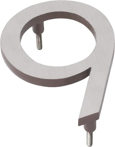 Miniatura 12 de Montague Metal Products MHN-06-F-SD2-2 Números de casa de dirección flotantes modernos de aluminio cepillado sólido, 6 pulgadas, arena recubierta