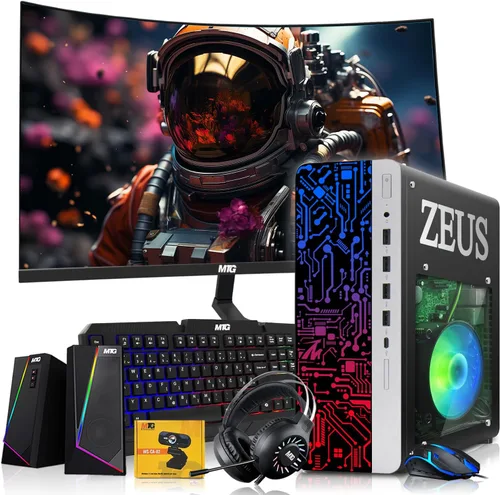 Miniatura 12 de TechMagnet PC de escritorio para juegos, Intel i5 6ª generación, Zeus Pro 6, RX 550, 16 GB de RAM, SSD de 1 TB, monitor de 22 pulgadas, teclado