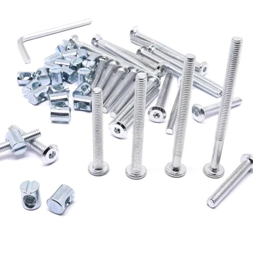Miniatura 9 de Juego de 25 tornillos negros para cuna, juego de tornillos hexagonales para literas y cunas M6×40mm/1.969 in/2.362 in/2.756 in/3.150 in