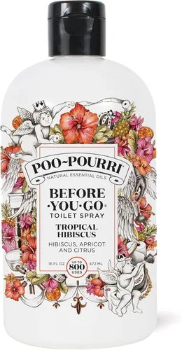 Miniatura 14 de Poo-Pourri Before-You-Go - Aerosol para inodoro de bolsillo, esenciales de viaje, hibisco tropical, 1 onza líquida, hasta 50 usos, desodorante
