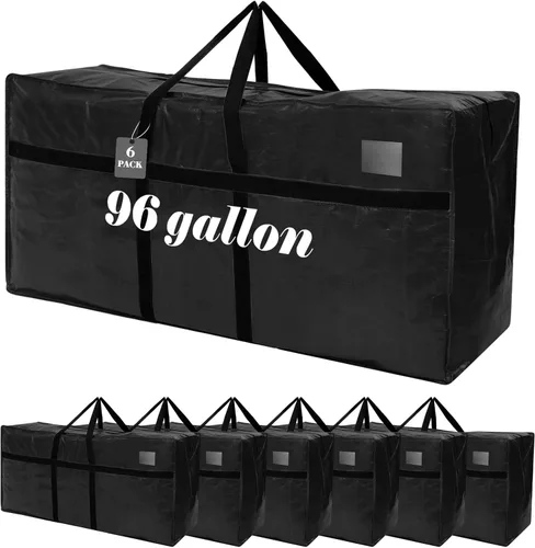 Miniatura 27 de 4 Piezas Bolsas de Mudanza Grandes con Cremallera y Asas Bolsas de Lona Tipo Duffle Plegables de Almacenamiento Extra Resistentes Extra Grandes