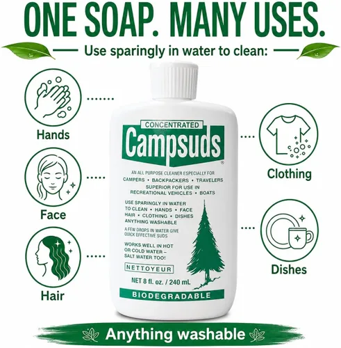 Miniatura 4 de Sierra Dawn Outdoor Soap - Premium Biodegradable Camping & Backpacking Essential - All-Purpose Natural Soap for Dishes, Clothes & Personal Care