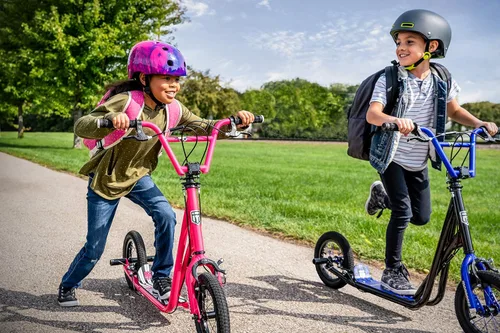 Miniatura 7 de Mongoose Expo Patinete, manillar estilo BMX y rotor de cable de freno, plataforma ancha para niños, jóvenes, niños y niñas de 6 años en adelante