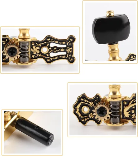 Miniatura 3 de Mr.Power Afinadores de guitarra, cabezales de máquina de 3+3 juegos de teclas de afinación, clavijas de cuerda solo para guitarra clásica