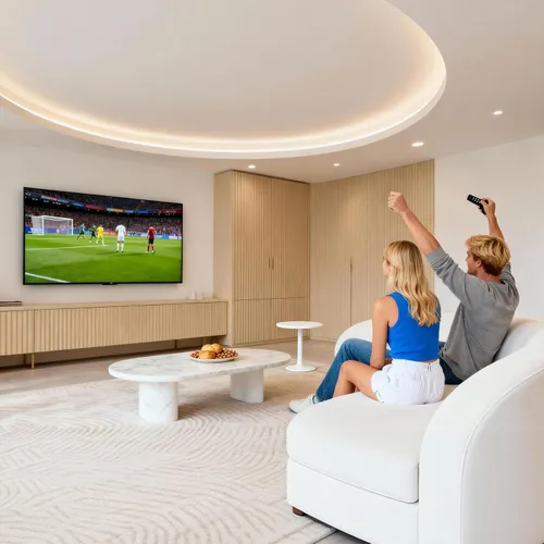 Miniatura 7 de HOME VISION Soporte de pared para TV fijo para la mayoría de televisores planos/curvados de 26-65 pulgadas con VESA máx. 400x400mm hasta 99 libras