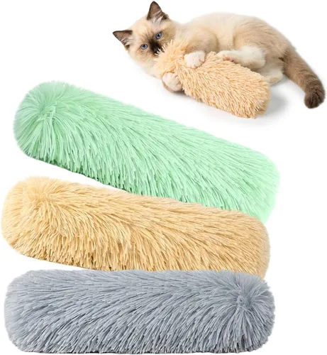 Juguetes para gatos, paquete de 3 almohadas de hierba gatera, sonido arrugado suave y duradero con hierba gatera en el interior, juguete interactivo