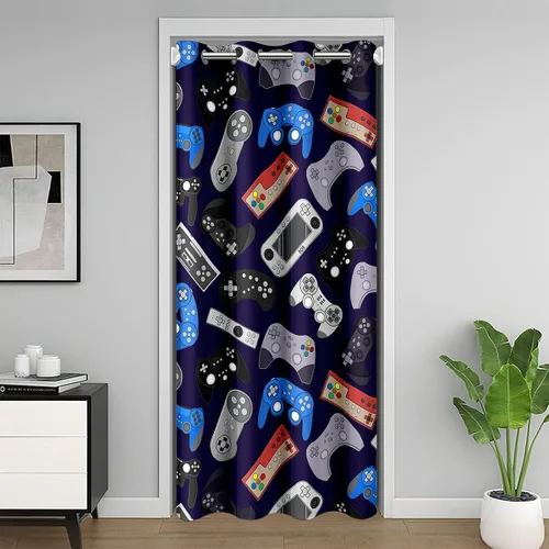 Miniatura 35 de Erosebridal Cortinas opacas de hojas para ventana de puerta, cortinas opacas de hojas blancas y negras, cortina de puerta de hojas, plantas Hojas