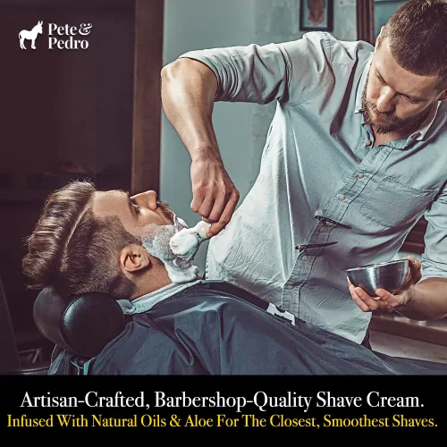 Miniatura 2 de Pete & Pedro Crema de afeitado: aroma natural y artesanal, aroma a menta de eucalipto Espuma rica y gruesa, ideal para pieles sensibles, menos