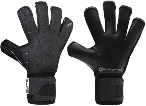 ELITE SPORT - Guantes de portero para adultos, lomo de dedos extraíbles, guantes de portero de nivel profesional para agarre y control superiores